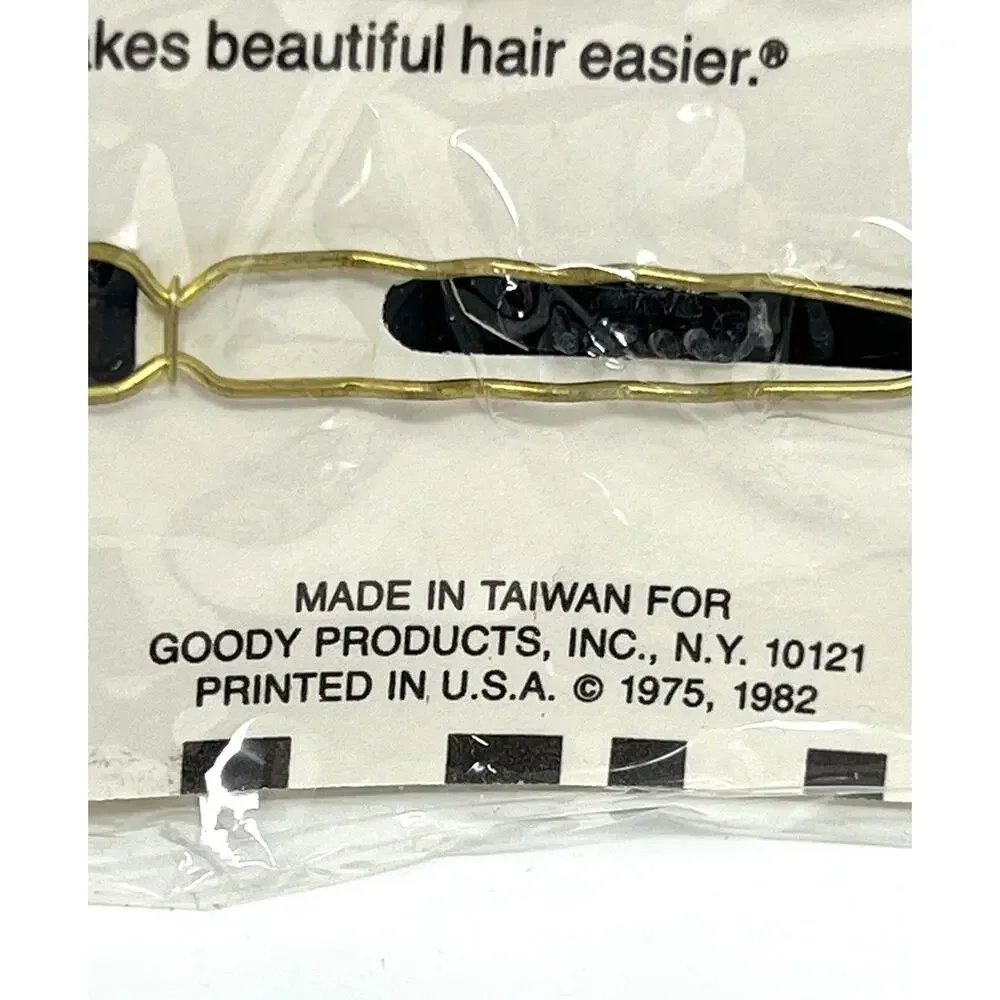 Vintage Goody Hand Crafted Barrettes 2.5” Metal Clasp #736 Multi 1982 NIP (2)
